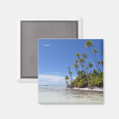 Rangiroa-Palmen Magnet (Vorderseite/Rückseite)