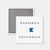 Rangiroa Polynesia Alpha Dive Flag Magnet (Vorderseite/Rückseite)