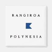 Rangiroa Polynesia Alpha Dive Flag Magnet (Vorne)