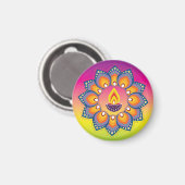 Rangoli 001 magnet (Vorderseite/Rückseite)