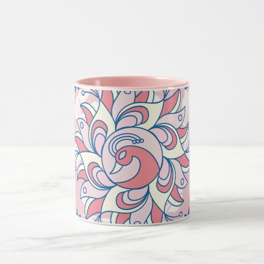 RANGOLI Art, Helles Leben, Flora Tasse (Zentrum)