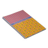 Rangoli-Blume, Stripes-Notebook zum Personalisiere Notizblock (Rechte Seite)