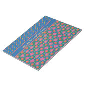 Rangoli-Blume und Polkas, Blue Notepad oder Jotter Notizblock (angewinkelt)
