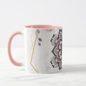 Rangoli Blumenkunst, Rosa und Gray Calming Harmoni Tasse (Links)