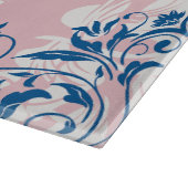 Rangoli Blumenwerk, blaues, helles Leben Schneidebrett (Ecke)