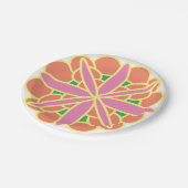 Rangoli der Farben Pappteller (Schrägansicht)