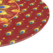 Rangoli-Feder Schneidebrett (Ecke)