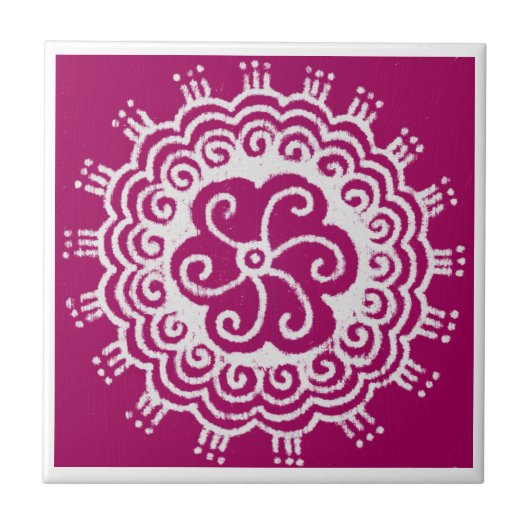 Rangoli Fliese (Vorderseite)