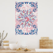 Rangoli Illustration, helles Leben Poster (Küche)