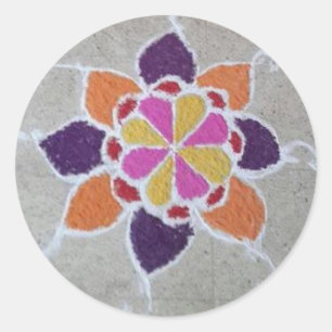 Rangoli.jpg Runder Aufkleber