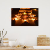 Rangoli mit Kerzen in Diwali Poster (Küche)