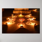 Rangoli mit Kerzen in Diwali Poster (Vorne)