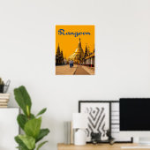 Rangoon Reiseplakat Poster (Heimbüro)