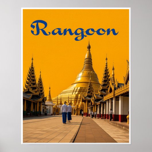Rangoon Reiseplakat Poster (Vorne)