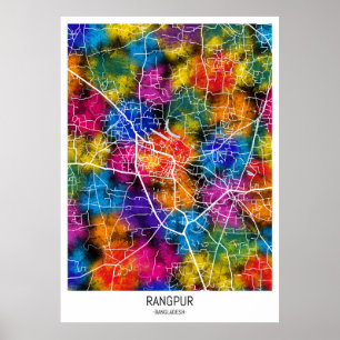 Rangpur Bangladesh City Map Poster