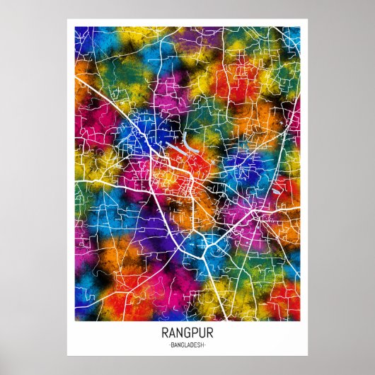Rangpur Bangladesh City Map Poster (Vorne)