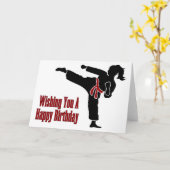 Rank Belt Girl Happy Birthday Card Karte (Gelbe Blume)