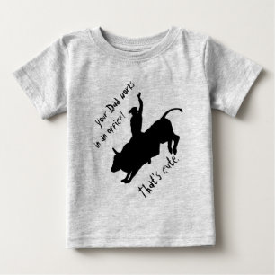 Rank Bull Riding Rodeo Cowboy Up Baby T-shirt