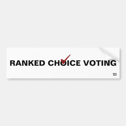 Ranked Choice Voice Karo Autoaufkleber (Vorne)