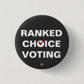 Ranked Choice Voice Karo Button (Vorderseite)