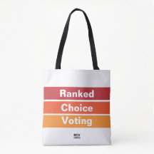 Ranked Choice Voice Stripes Tasche