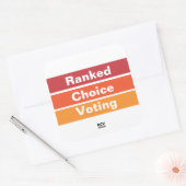 Ranked Choice Voting 3 Stripes Quadratischer Aufkleber (Umschlag)