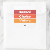 Ranked Choice Voting 3 Stripes Quadratischer Aufkleber (Tasche)