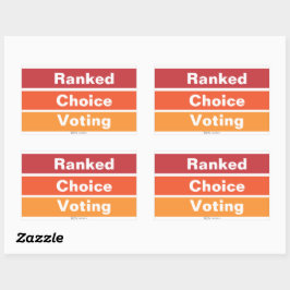 Ranked Choice Voting 3 Stripes Rechteckiger Aufkleber