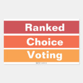 Ranked Choice Voting 3 Stripes Rechteckiger Aufkleber (Vorderseite)