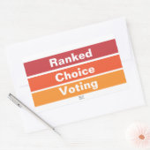 Ranked Choice Voting 3 Stripes Rechteckiger Aufkleber (Umschlag)