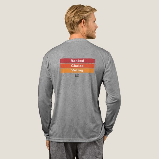 Ranked Choice Voting 3 Stripes Tri-Blend Shirt (Voller Rücken)