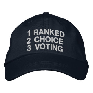 Ranked Choice Voting Bestickte Baseballkappe