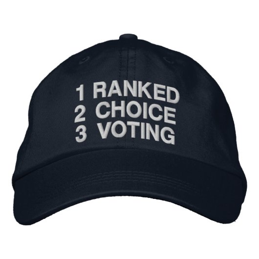 Ranked Choice Voting Bestickte Baseballkappe (Vorderseite)