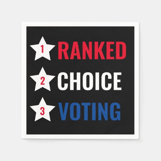 Ranked Choice Voting RCV Party Cocktail Servietten (Vorderseite)