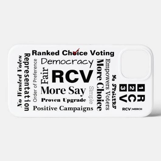 Ranked Choice Voting words Case Mate Barely There (Rückseite (Horizontal))