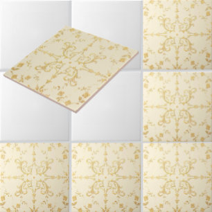 Ranken- und Blumenmuster Fliese