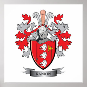Rankin Family Crest Coat of Arms Poster