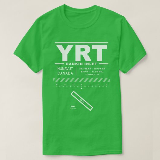 Rankin Inlet Airport YRT T - Shirt (Design vorne)