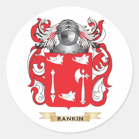 Rankin-Wappen (Familienwappen) Runder Aufkleber (Vorderseite)