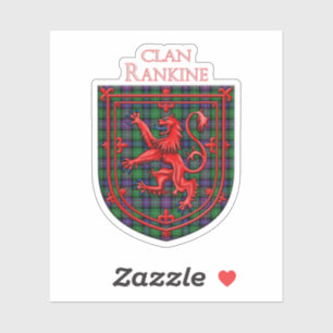 Rankine Tartan Scottish Kariert Lion Rampant Aufkleber
