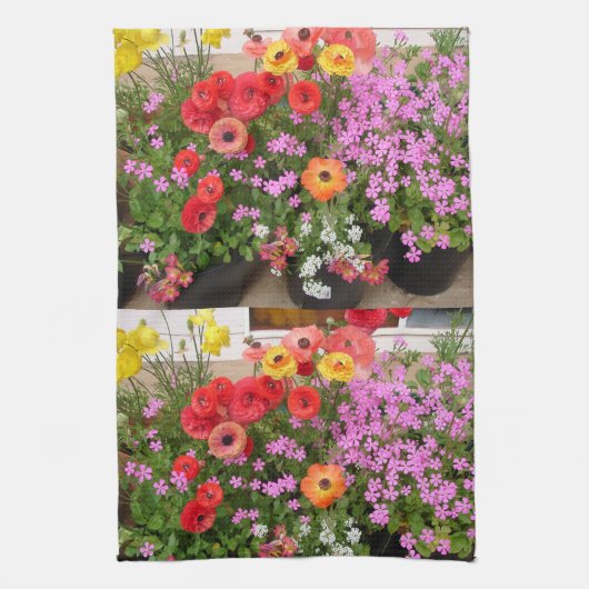 Rannunculus Spring Bulbs Birthday Cake Favor Box Geschirrtuch (Vertikal)