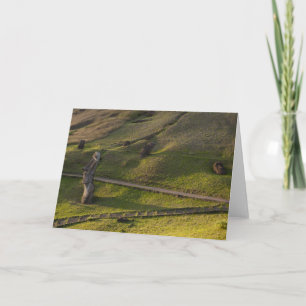 Rano Raraku, Rapa Nui, Osterinsel, Chile Feiertagskarte