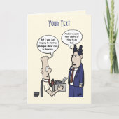 Rant-Cartoon-geklappte Grußkarte Karte (Vorderseite)