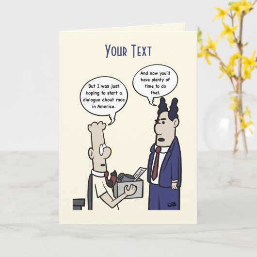 Rant-Cartoon-geklappte Grußkarte Karte (Gelbe Blume)