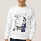 Rant Cartoon Men White Sweatshirt (Vorderseite)