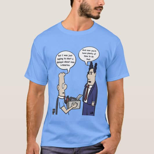 Rant Cartoon Men's Blue T - Shirt (Vorderseite)
