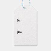 Rant Cartoon White Gift Tag Geschenkanhänger (Rückseite)