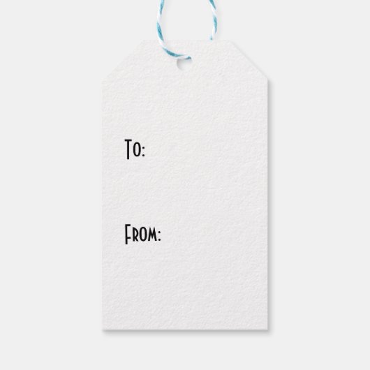 Rant Cartoon White Gift Tag Geschenkanhänger (Rückseite)