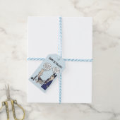 Rant Cartoon White Gift Tag Geschenkanhänger (Mit Garn)