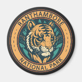 RanthamBohrer Nationalpark Indien Vintag Magnet (Vorne)